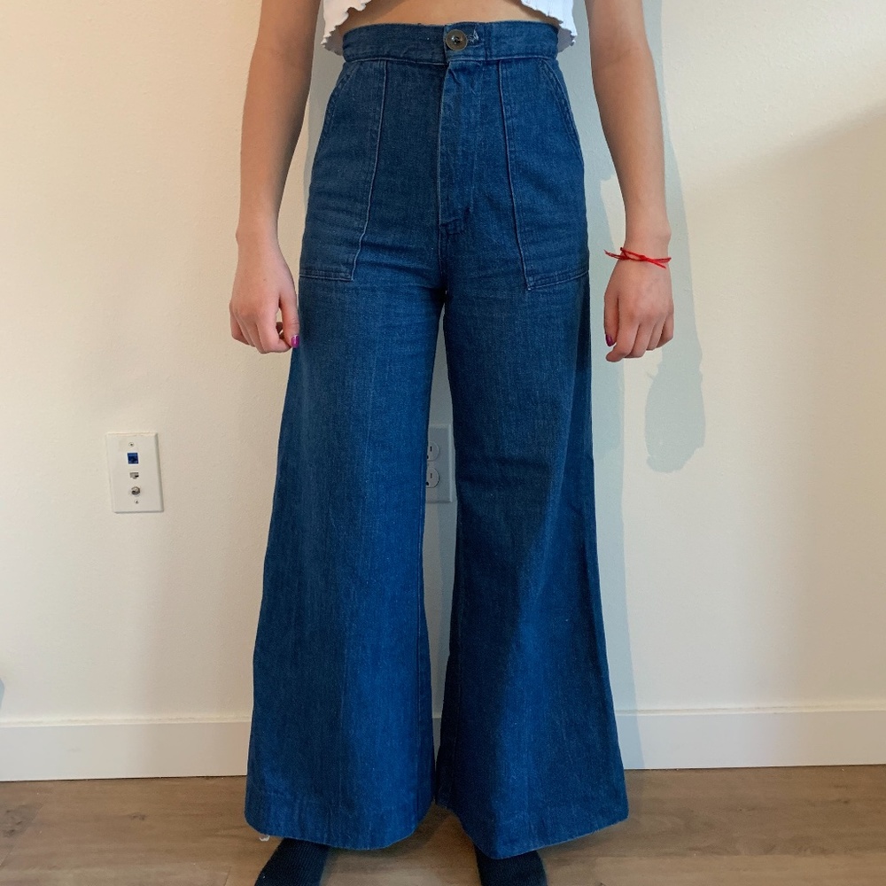 vintage blue flare jeans
